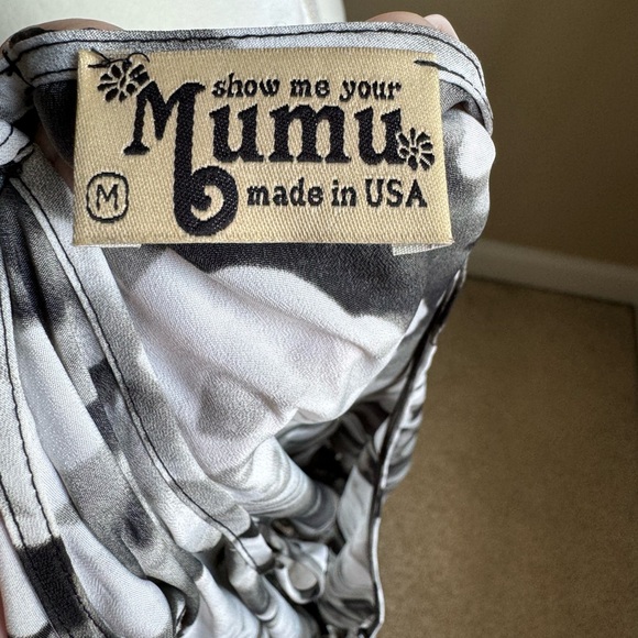 Show Me Your Mumu Rainey Mini Dress in Black/White Floral - Picture 2 of 9